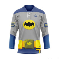 3D Batman Custom Name Number Hockey Jersey - Taxza Sports