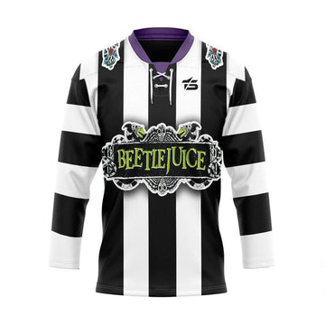 3D Beetlejuice Sandworm Custom Name Number Hockey Jersey - Taxza Sports
