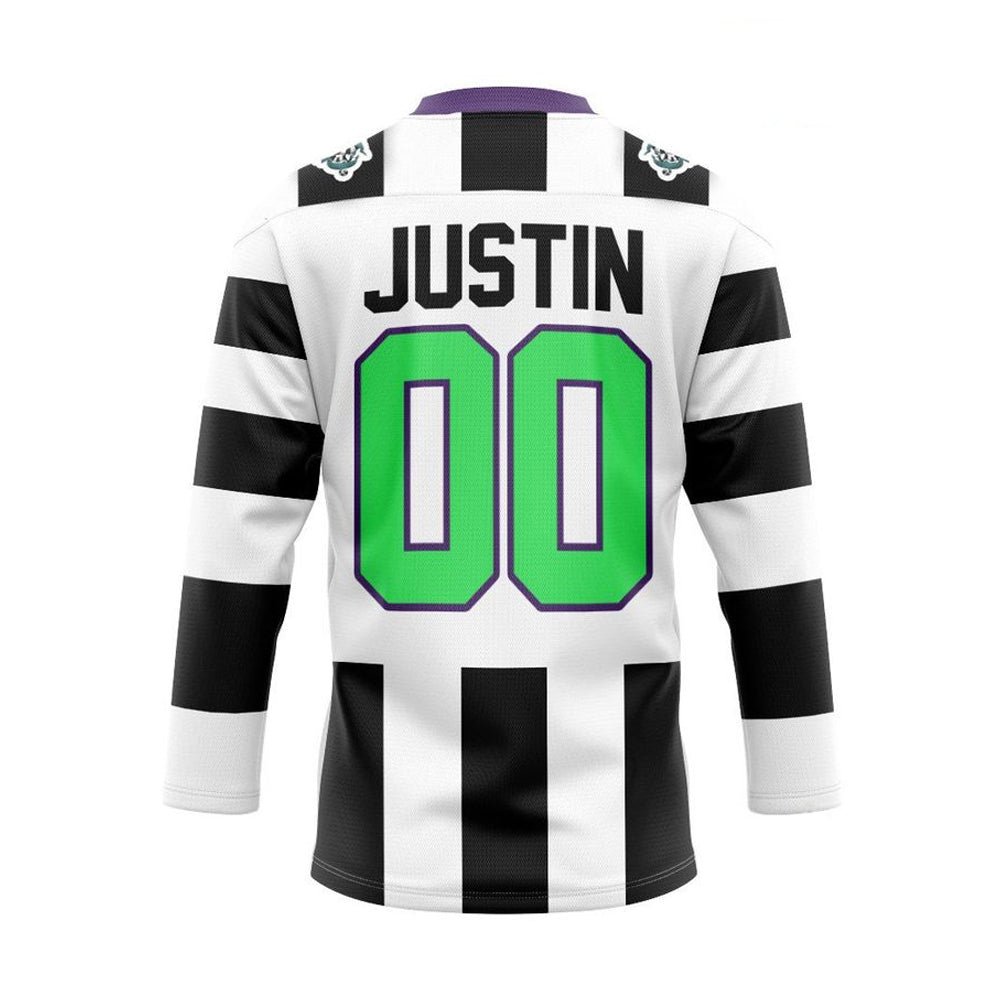 3D Beetlejuice Sandworm Custom Name Number Hockey Jersey - Taxza Sports
