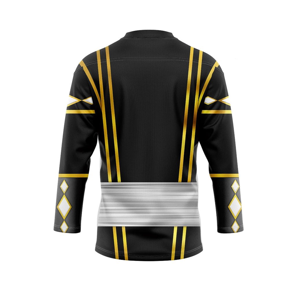3D Black Frog Ninja Mighty Morphin Power Rangers Ninjetti Custom Hockey Jersey - Taxza Sports