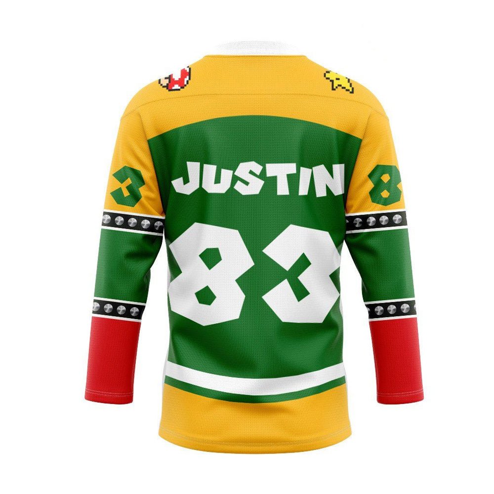 3D Bowser Sports Custom Name Number Hockey Jersey - Taxza Sports