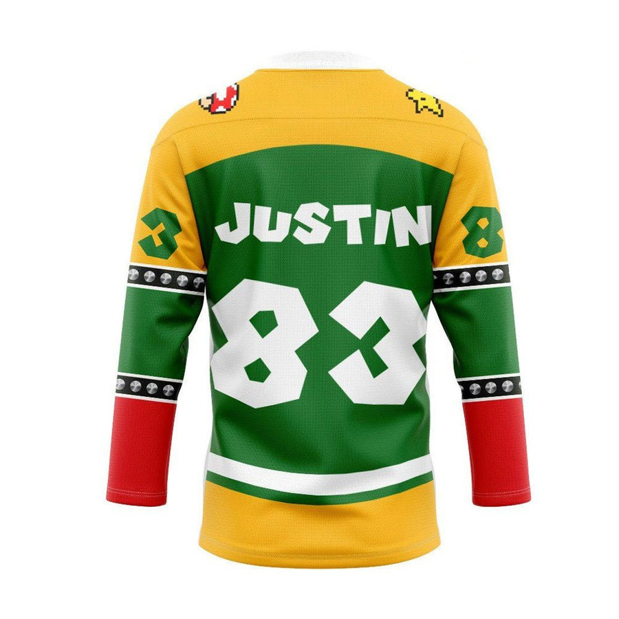 3D Bowser Sports Custom Name Number Hockey Jersey - Taxza Sports