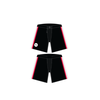 Black and red custom hockey pant shells