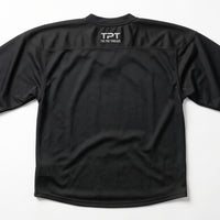 Black hockey practice jersey back with The Pro Threads branding