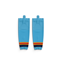 Blue sublimated ice hockey team socks