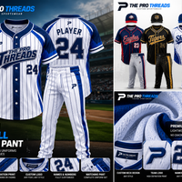 Custom baseball team uniforms in multiple colors by The Pro Threads