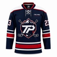 Custom embroidered ice hockey jersey with tackle twill