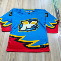 Custom sublimated hockey jersey front and back with personalized team design