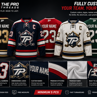 Custom team embroidered hockey jerseys for clubs and leagues